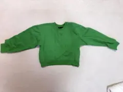 ZARA グリーン 裏起毛 トレーナー Sサイズ