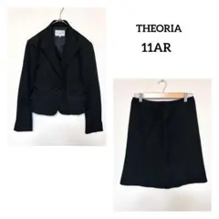 しまむら セオリア スーツ セットアップ 11AR 黒 無地 通勤 式典