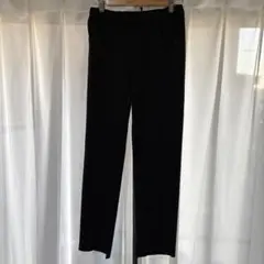 黒 スリムフィットパンツ ゴムウエスト