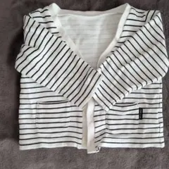 COMME CA ISM ストライプ カーディガン