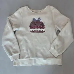 any FAM 140 裏起毛 トレーナー スパンコール 女の子