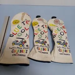 訳あり品　BLUE TEE GOLF ヘッドカバー 3個セット