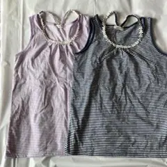 未使用キャミソール2枚セット　ピンク、ブルー サイズＭ