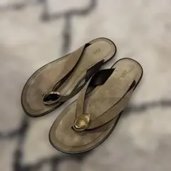 ZARA ベージュスエードフラットサンダル 37