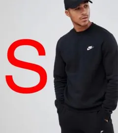 新品　ナイキ　スウェット　トレーナー　フレンチテリー　クルー　ブラック　送料無料