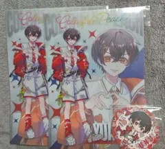 プ*ん様 からぴち遊園地 ゆあんくん カラフルピーチ 缶バッジ クリア