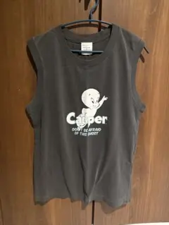 Casper キャスパー ノースリーブ Tシャツ チャコールグレー M