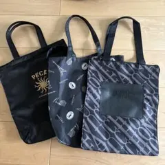 トートバッグ 黒 FAUCHON PECK まとめ売り3点セット 母の日