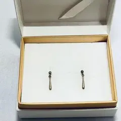 【送料込み】訳あり 縦長 雫風 ピアス イミテーション キャッチ付き 銀