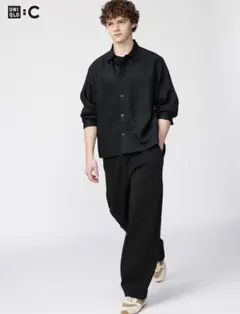UNIQLO ブラック ワイドパンツ　UNIQLO C