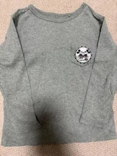 UNIQLO 長袖Tシャツ ロンT 110cm ミッキーワッペン付き
