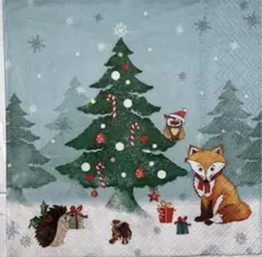 ꕤ︎︎·͜· ︎︎ Xmas動物6⑪・ 4枚セットペーパーナプキン