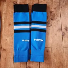 Finta サッカーカーフソックス 青黒ストライプ2足