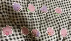 あさみみちゃん　ステッカー　9枚セット　まとめ売り 2枚かぶり