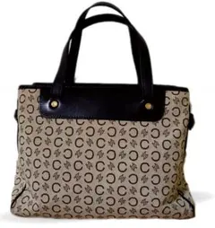 CELINE バッグ ベージュと黒 キャンバス