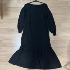 Natural Beauty Basic ニットワンピース 黒