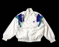 90s ヴィンテージ 銀タグ ナイキ ロゴ刺繍 ナイロン トラック ジャケット