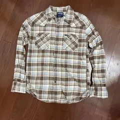 た*つ様 Wrangler チェック柄 ウエスタン長袖シャツ ブラウン系