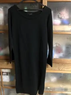 rienda黒ニットワンピ