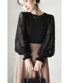 La boutique BonBon ビスチェ風シフォンドットカットソー - メルカリ