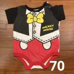70 ミッキー　半袖ロンパース　ディズニー