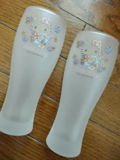 サンリオハローキティエンジェルキティグラス、ビアグラス２個セット新品未使用レトロ