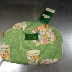 MINTON ポーチ グリーン 花柄 猫柄のサムネイル