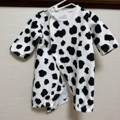 牛柄ロンパース 60cm 半袖 綿100%