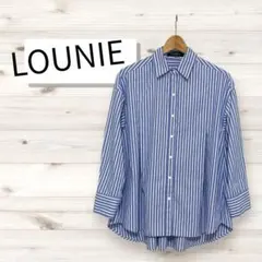 LOUNIE 美品　タック入りストライプ 長袖オーバーシャツのサムネイル