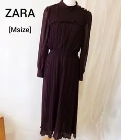 ZARA シアー プリーツワンピース