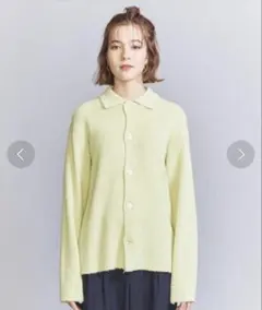 美品★ BEAUTY&YOUTH ★パイル ポロ カーディガン