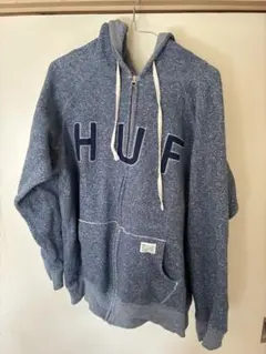 HUF ジップアップパーカー Lサイズ ブルー