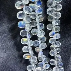 高品質ムーンストーン/レインボームーンストーン）ペアドロップ　6～10mm　選択