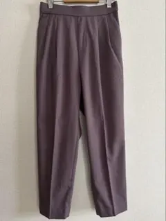 グローバルワーク　ウツクシルエット　テーパードパンツ　クロップドパンツ　パープル