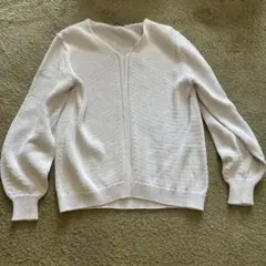 HUMAN WOMAN Vネック　サマーニット