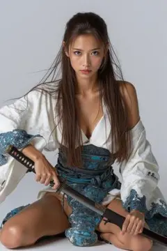 女武将 美少女　メタルサイン　インテリア雑貨 金属飾り物