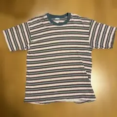 90s 00s usa製 HEARTLAND 紫とオレンジのボーダー柄 tシャツ - メルカリ