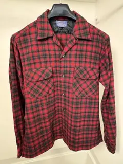 極上配色PENDLETON ボードシャツ 赤黒 オンブレ　50s vintage
