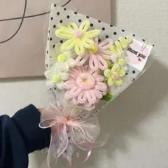 韓国風 枯れない花 モールフラワー ミルキー花束ブーケ