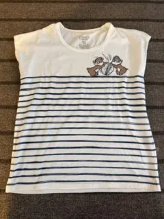 チップとデール ストライプTシャツ Mサイズ　ディズニー（未着用）