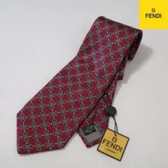 新品】FENDI フェンディ ペイズリー柄 高級シルク ネクタイ イタリア製