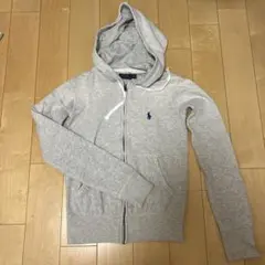 POLO RALPH LAUREN グレー フード付きパーカー XS