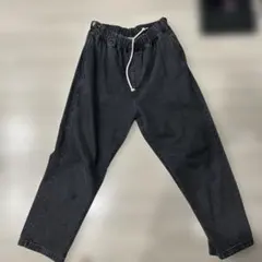 ブラック イージーパンツ ゴムウエスト