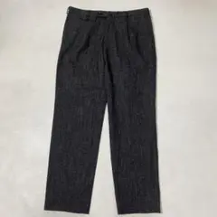 美品 TOMORROWLAND コットンウール 1プリーツスリムスラックス 48