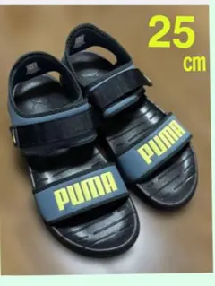 PUMA SOFTRIDE サンダル ブラック ブルー25センチのサムネイル