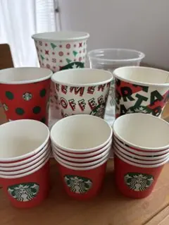 スターバックス クリスマス使い捨てコップ セット