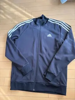 adidas トラックジャケットジャージ L ネイビー ジム ランニング