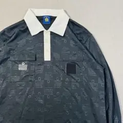 【激レア超美品】90s Admiral ジャガード 長袖レフェリーシャツ 日本製のサムネイル