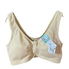 新品タグ付き　前開きブラ　SPORTY FITBRA ノンワイヤー　ベージュ Lのサムネイル