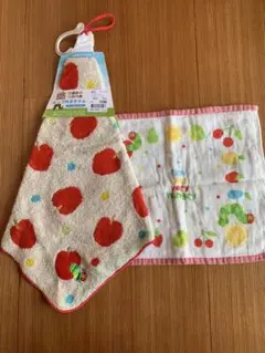 はらぺこあおむし2点セット ループ付きタオルとガーゼハンカチ